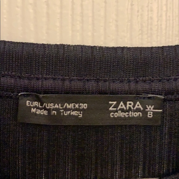 Zara sheer vertical stripe top size Large - Picture 4 of 5